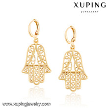 92444 Xuping nouvelles boucles d&#39;oreilles hamsa plaquées or